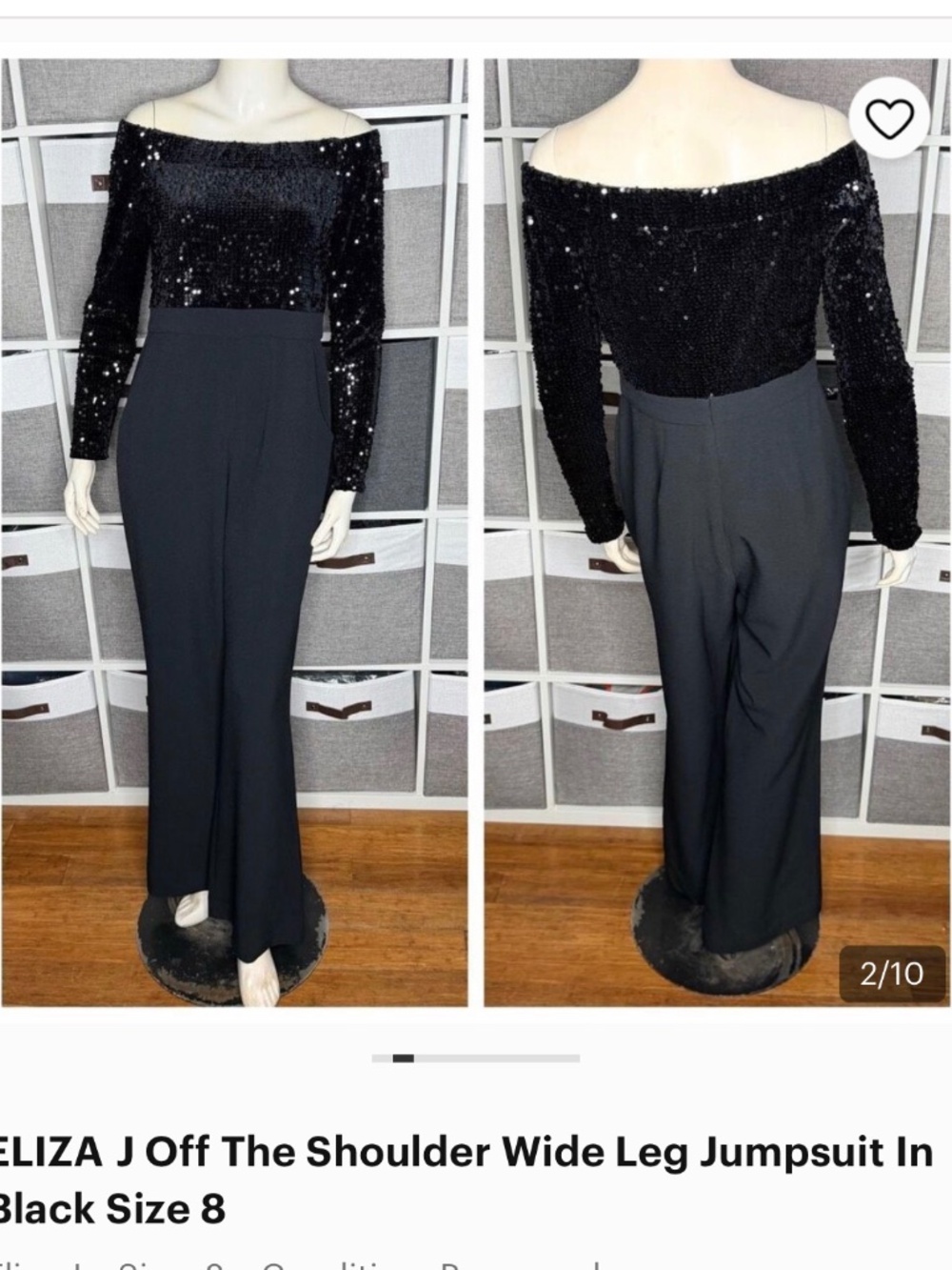Eliza J Black sequin jumpsuit
